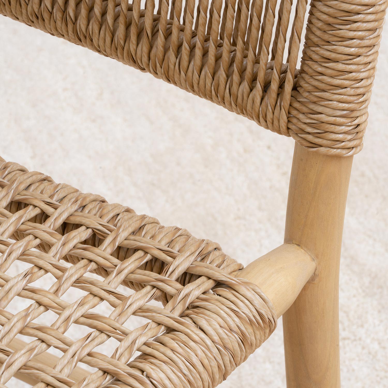 Lesti silla comedor madera y ratán