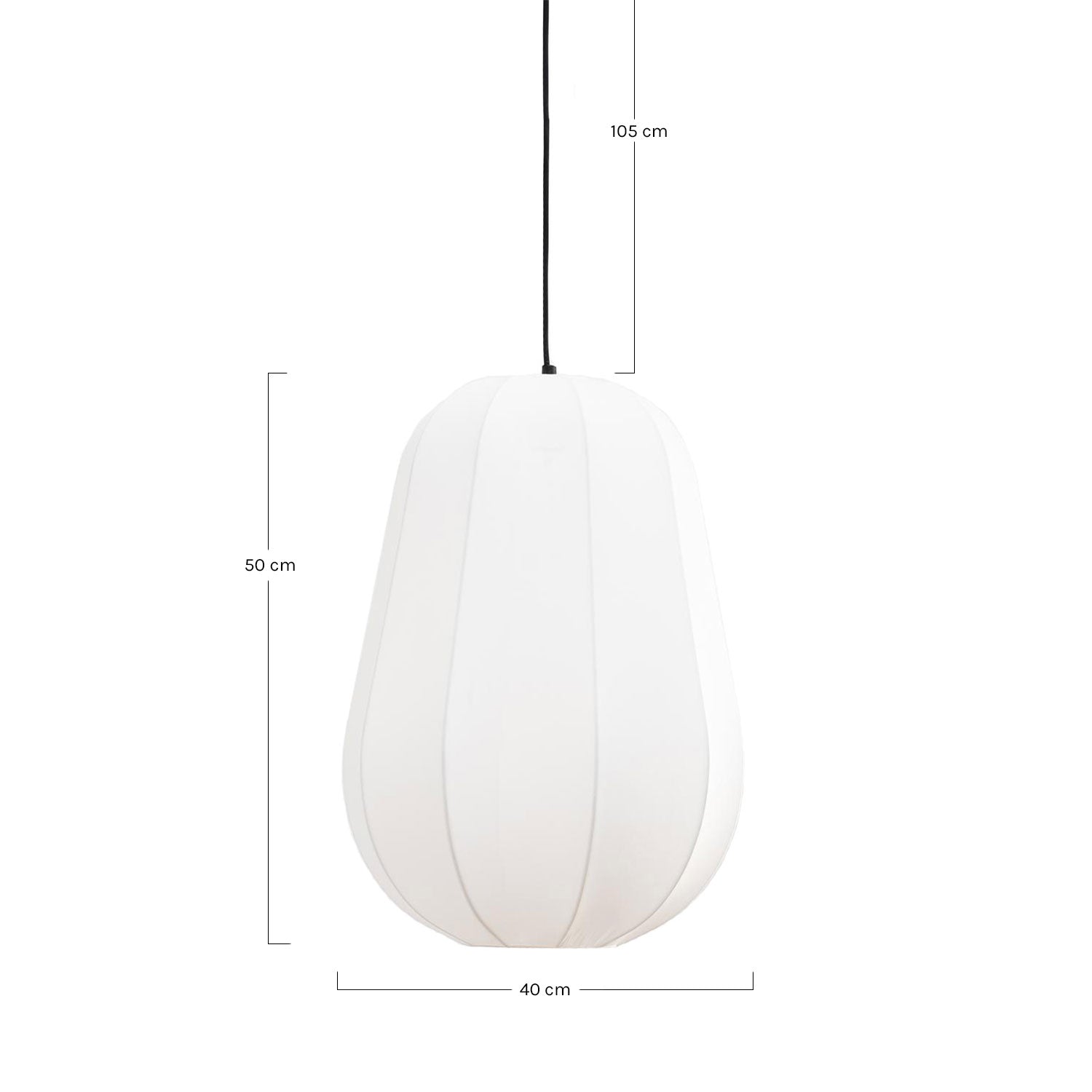 Lien Lámpara de techo tela blanca