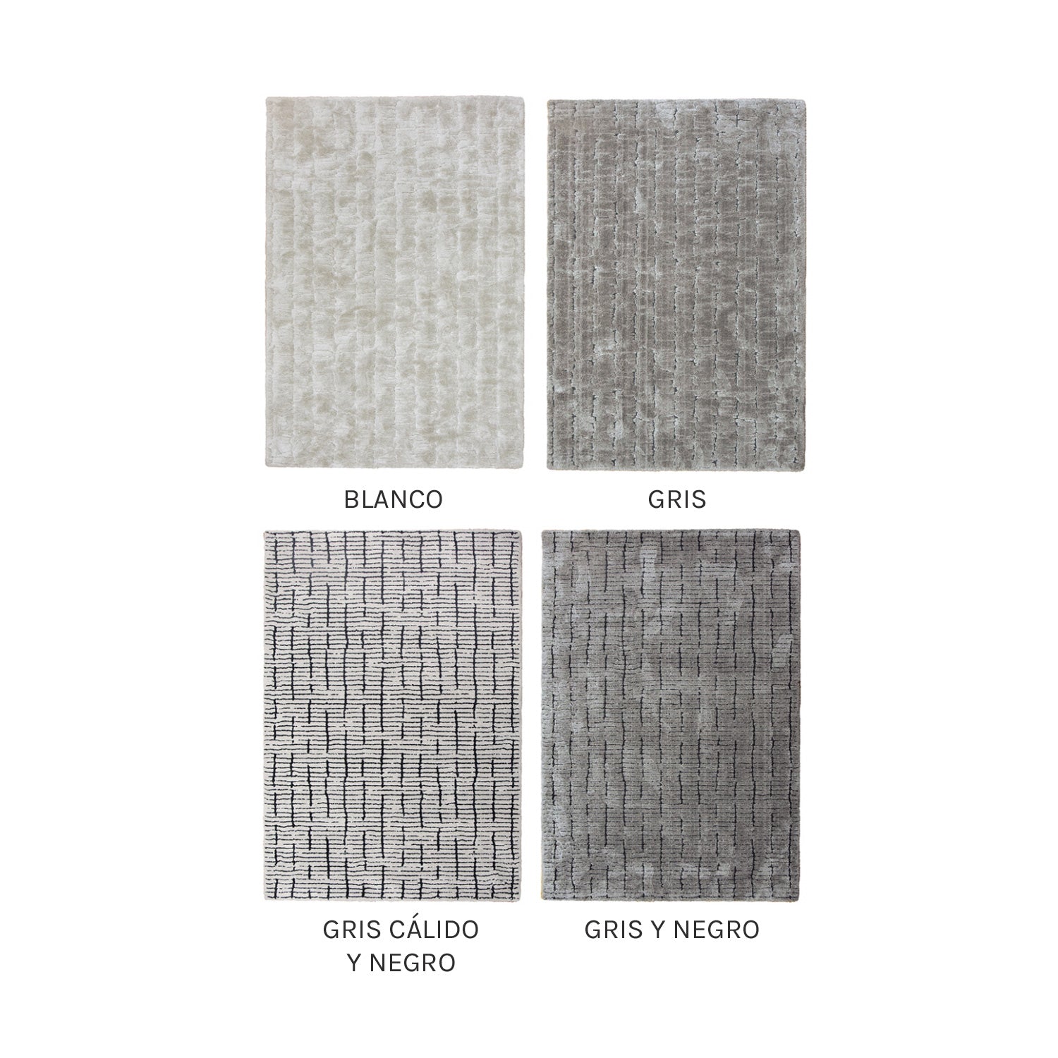 Luffy Alfombra pelo rectangular blanca