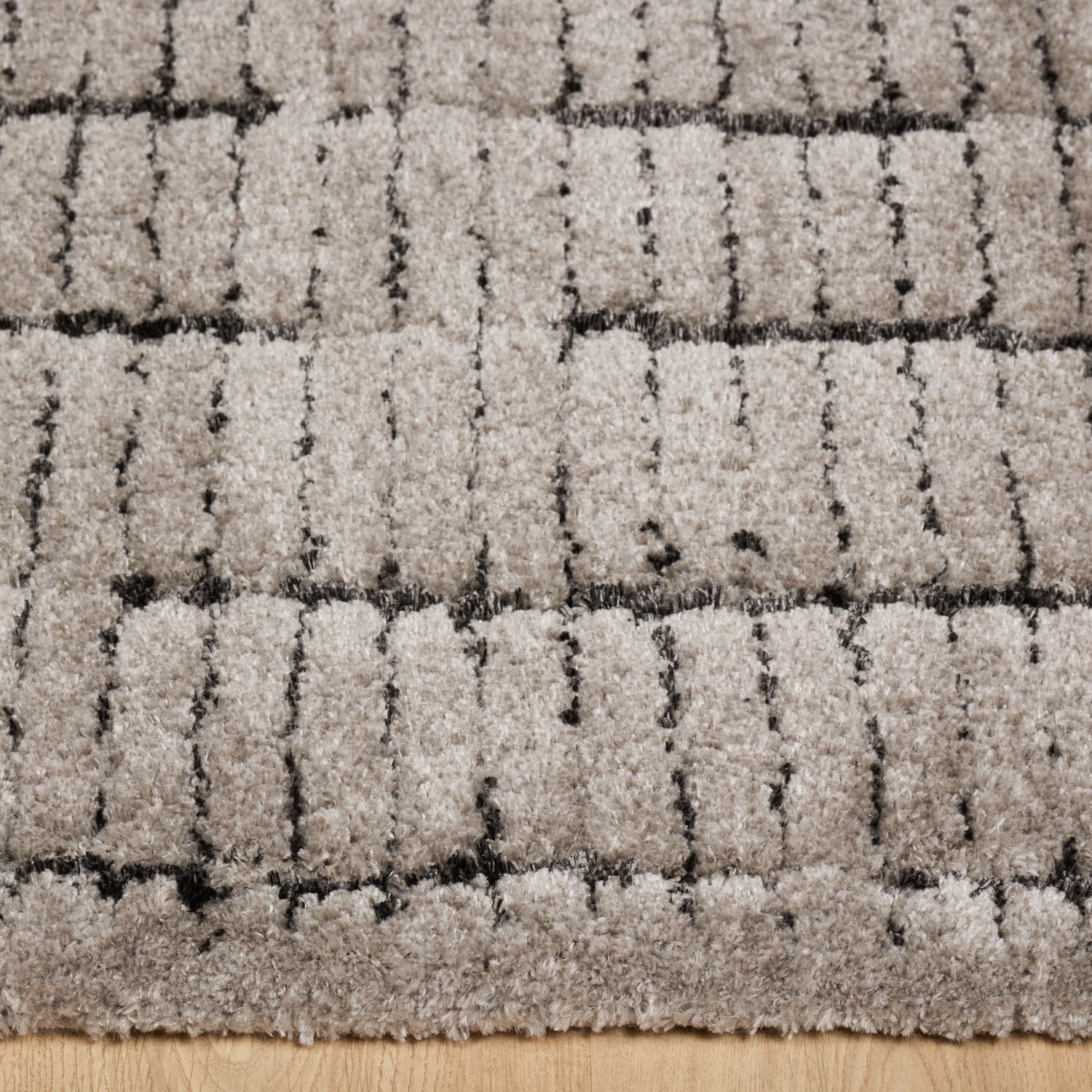 Luffy Alfombra pelo rectangular blanca