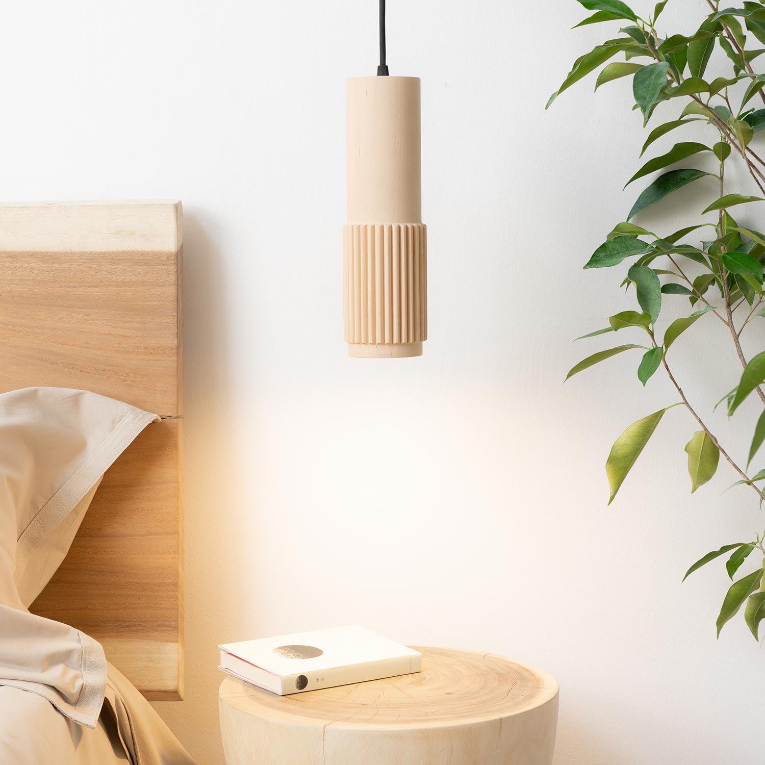 Neda Lámpara de techo madera natural