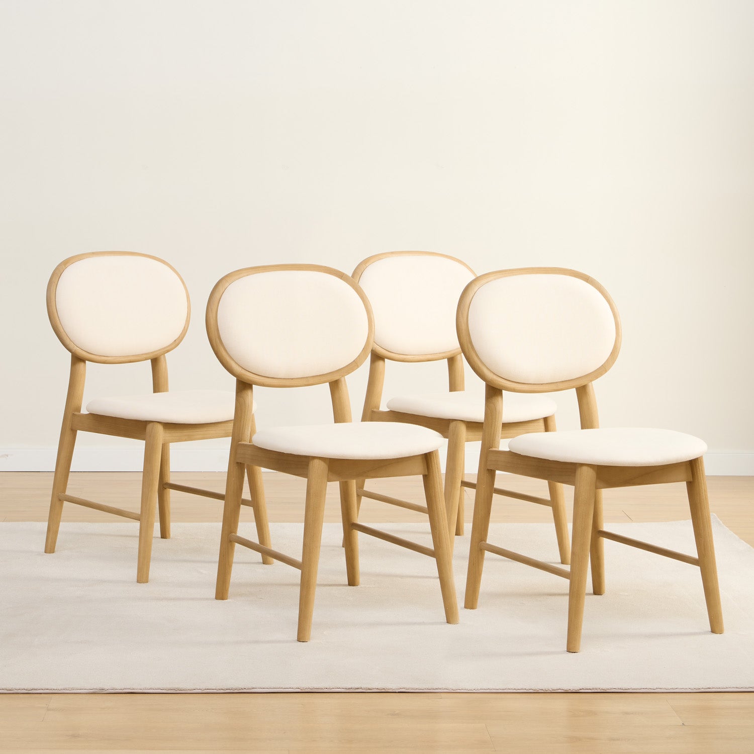 Pack 4 Buri chairs