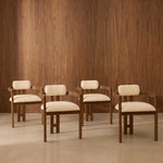 Pack 4 stoelen Japan Mocca