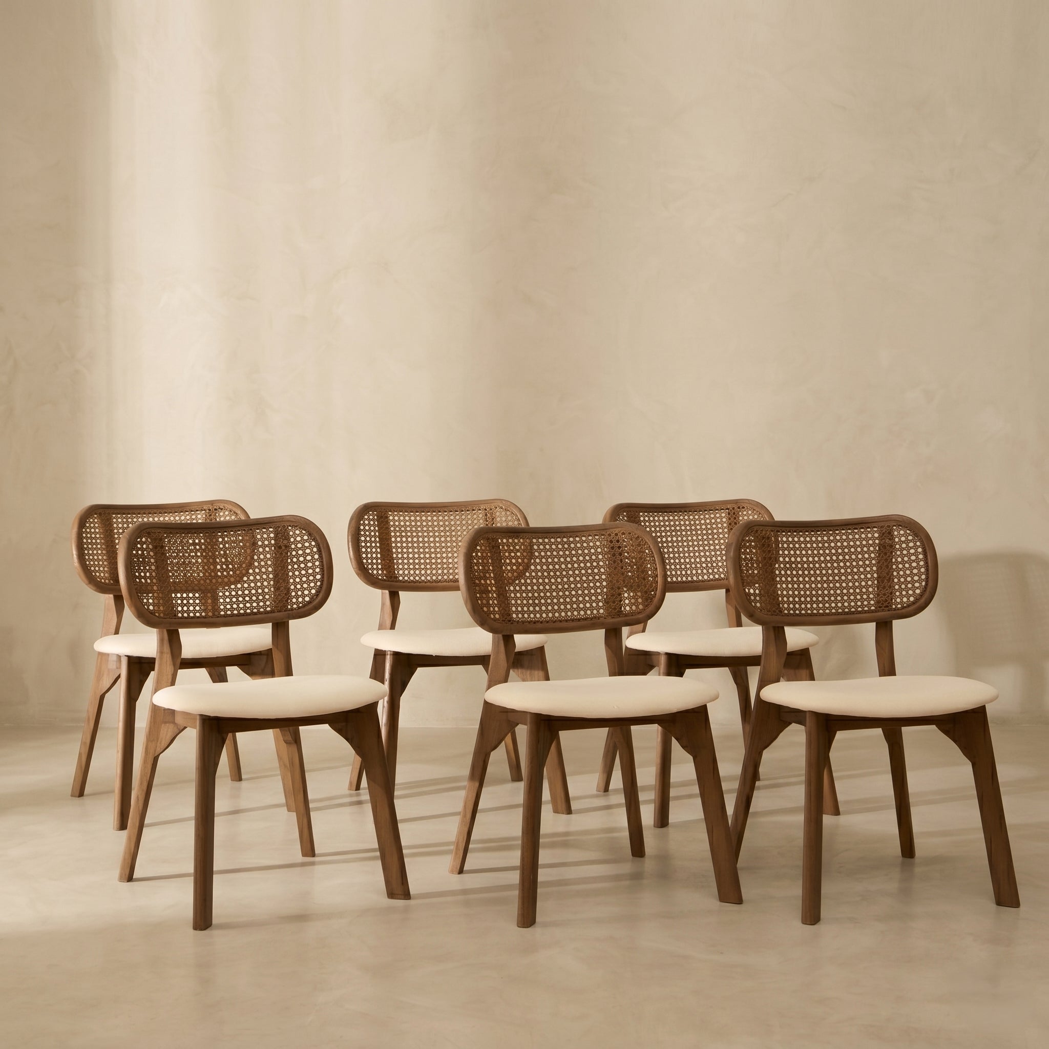 Pack 6 Dari Mocca chairs
