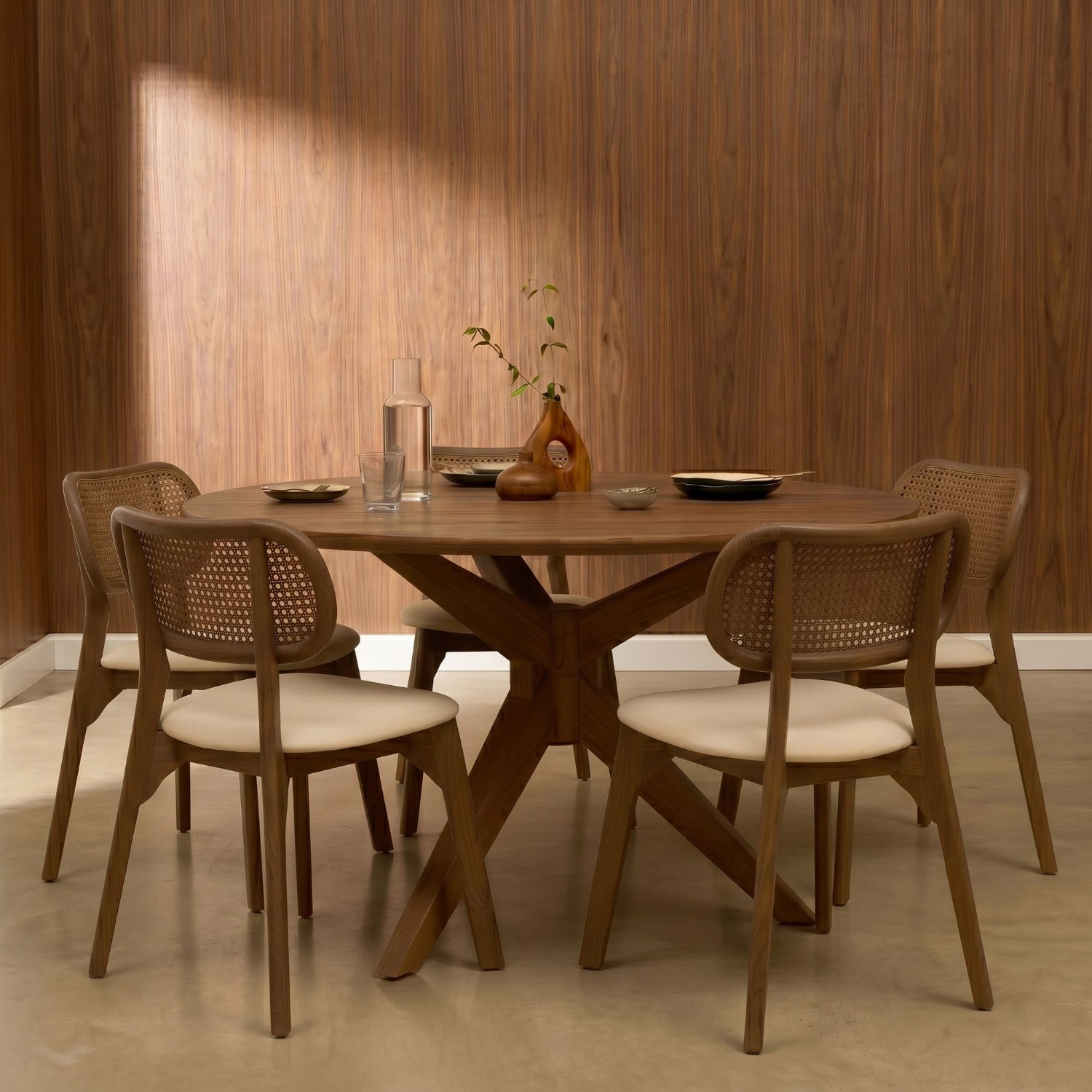 Skan Wood Dining Room Pack - Dari Mocca