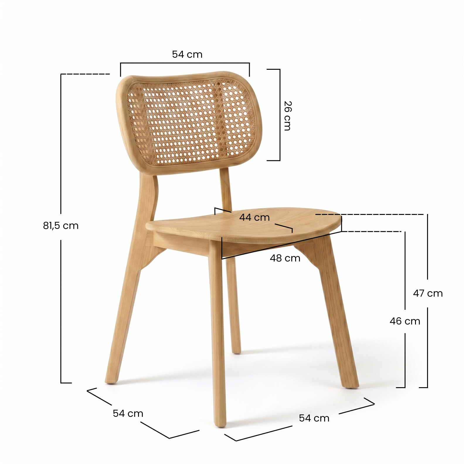 Pack 4 sillas Dari Wood