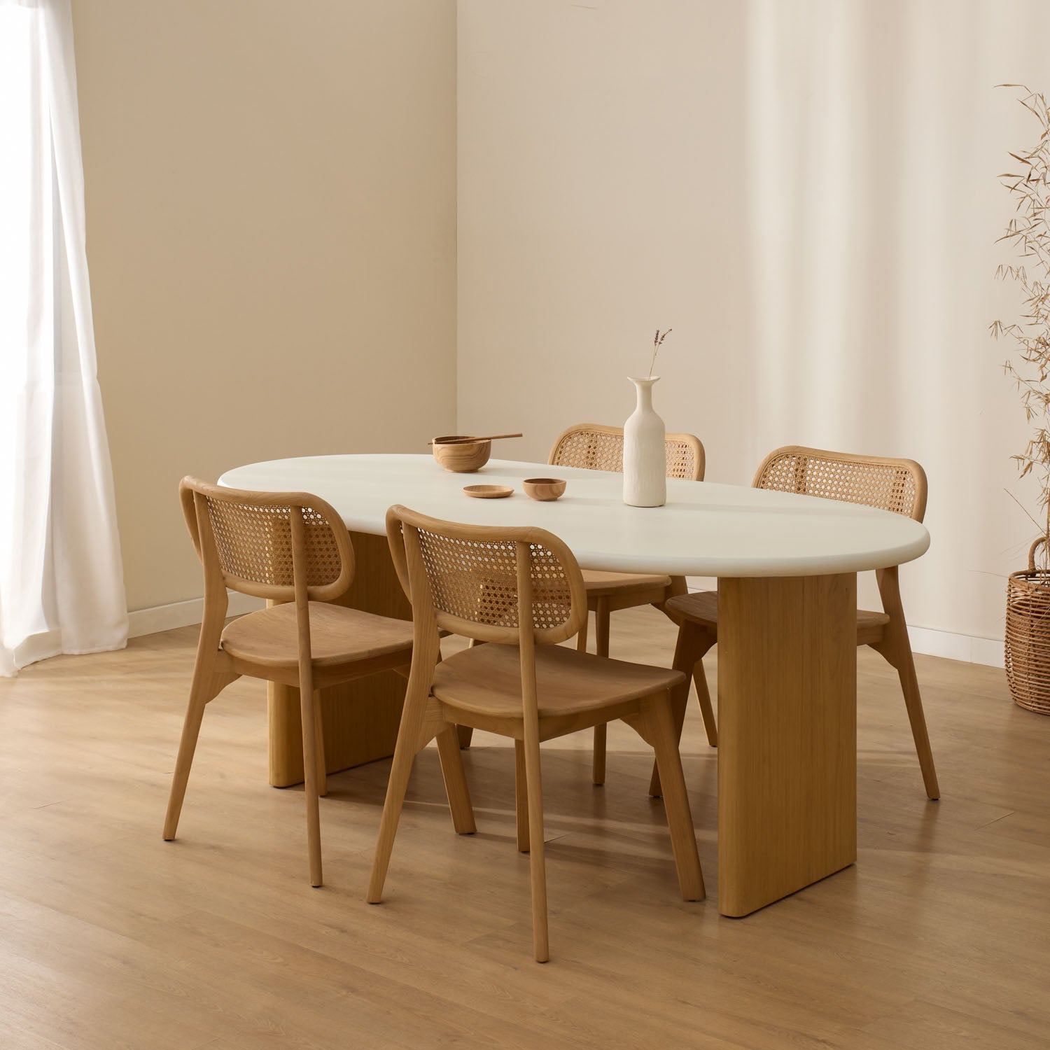 Pack 4 chaises Dari Wood