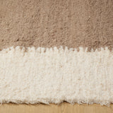 Sione Alfombra salón algodón color crudo y marrón