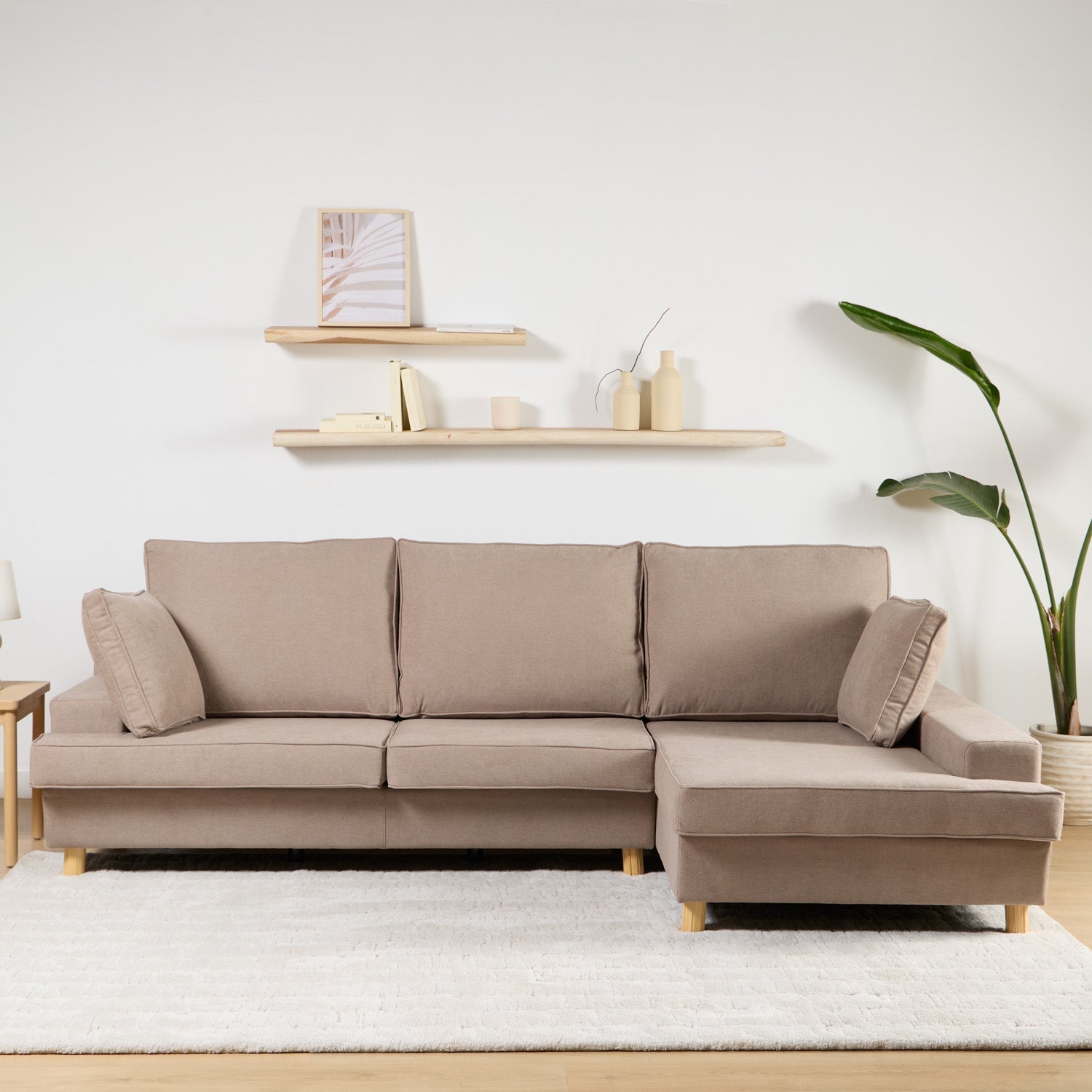 Durian 3-Seater Fixed Sofa with Chaise Longue