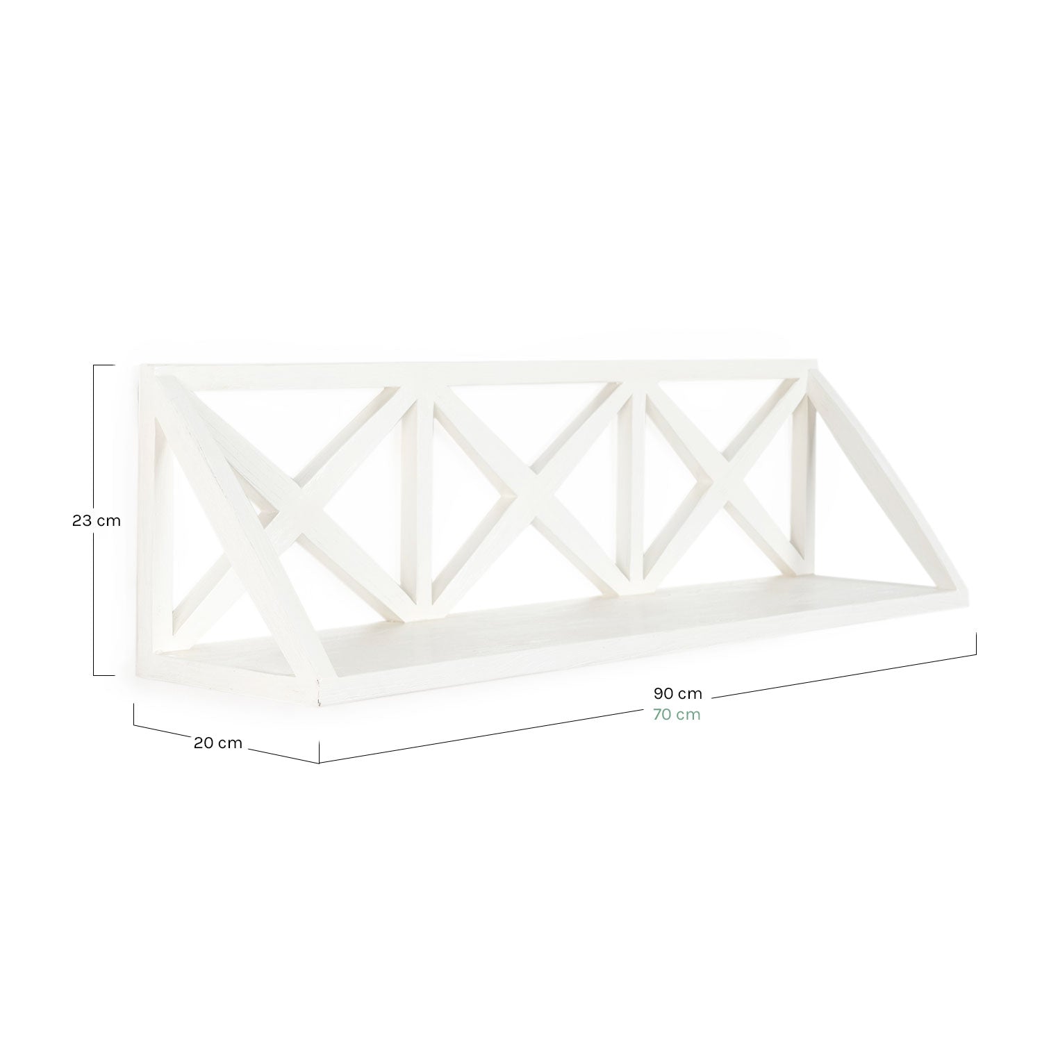 Aspa Estantes de pared madera blanca