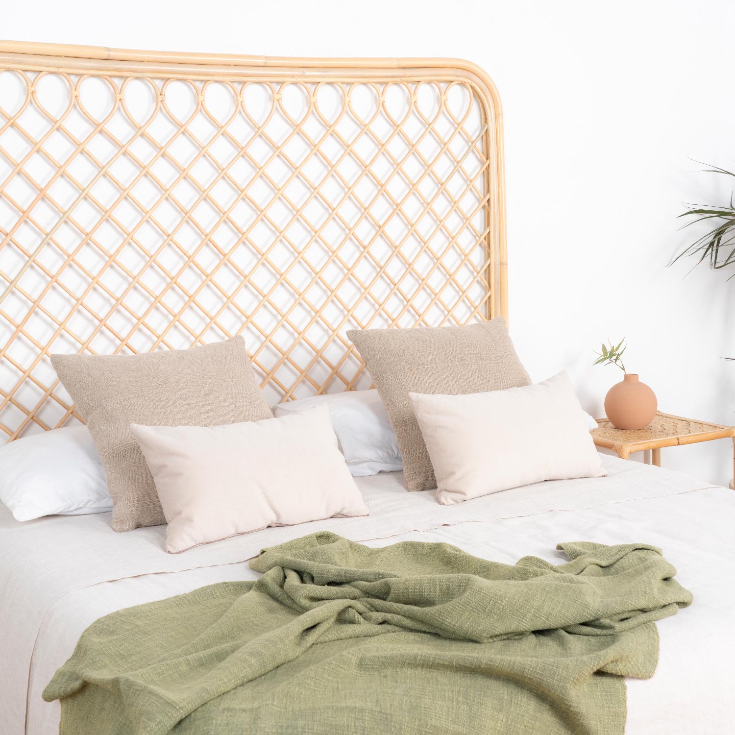 Bage Cabecero de cama de rattan 190cm