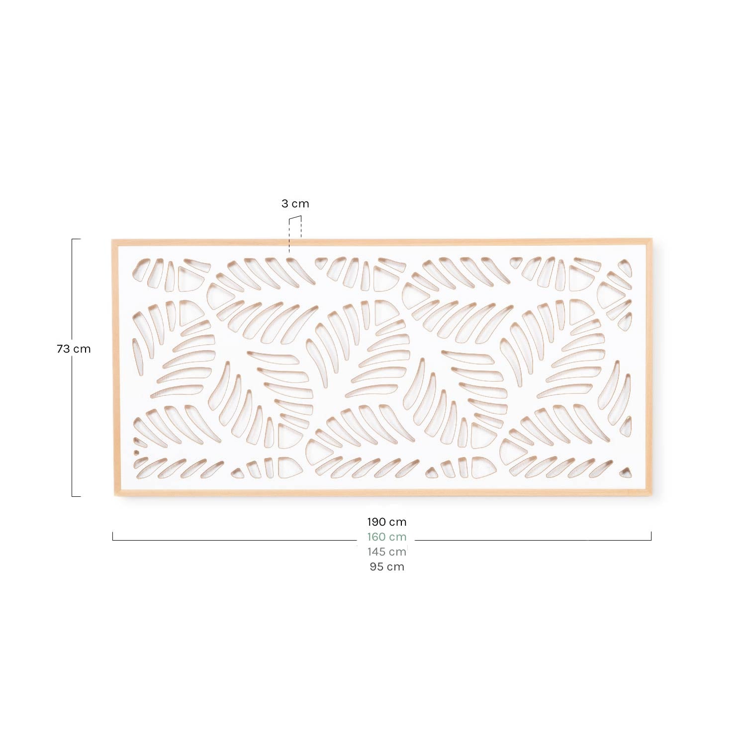 Blade Cabecero de cama blanco y madera