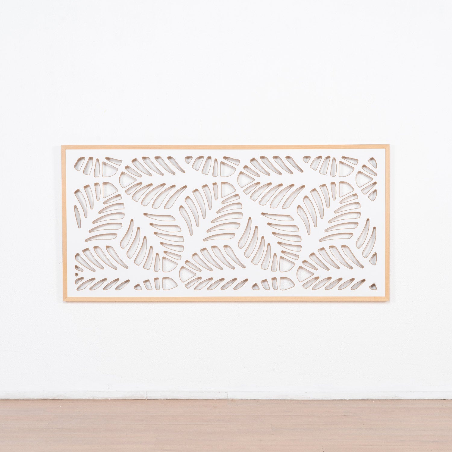 Blade Cabecero de cama blanco y madera