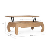 Curve mesa de centro elevable madera