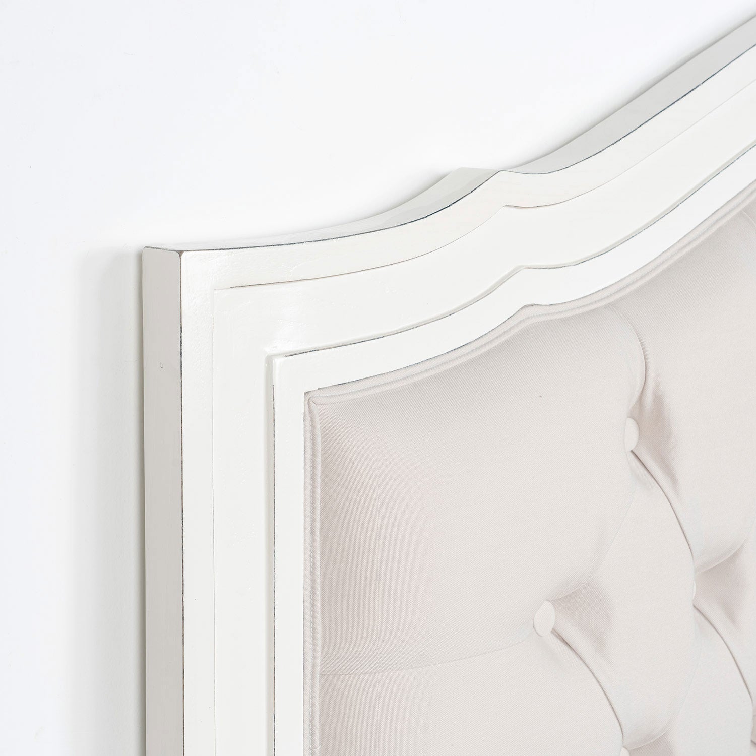 Emperatriz cabecero de cama tapizado blanco