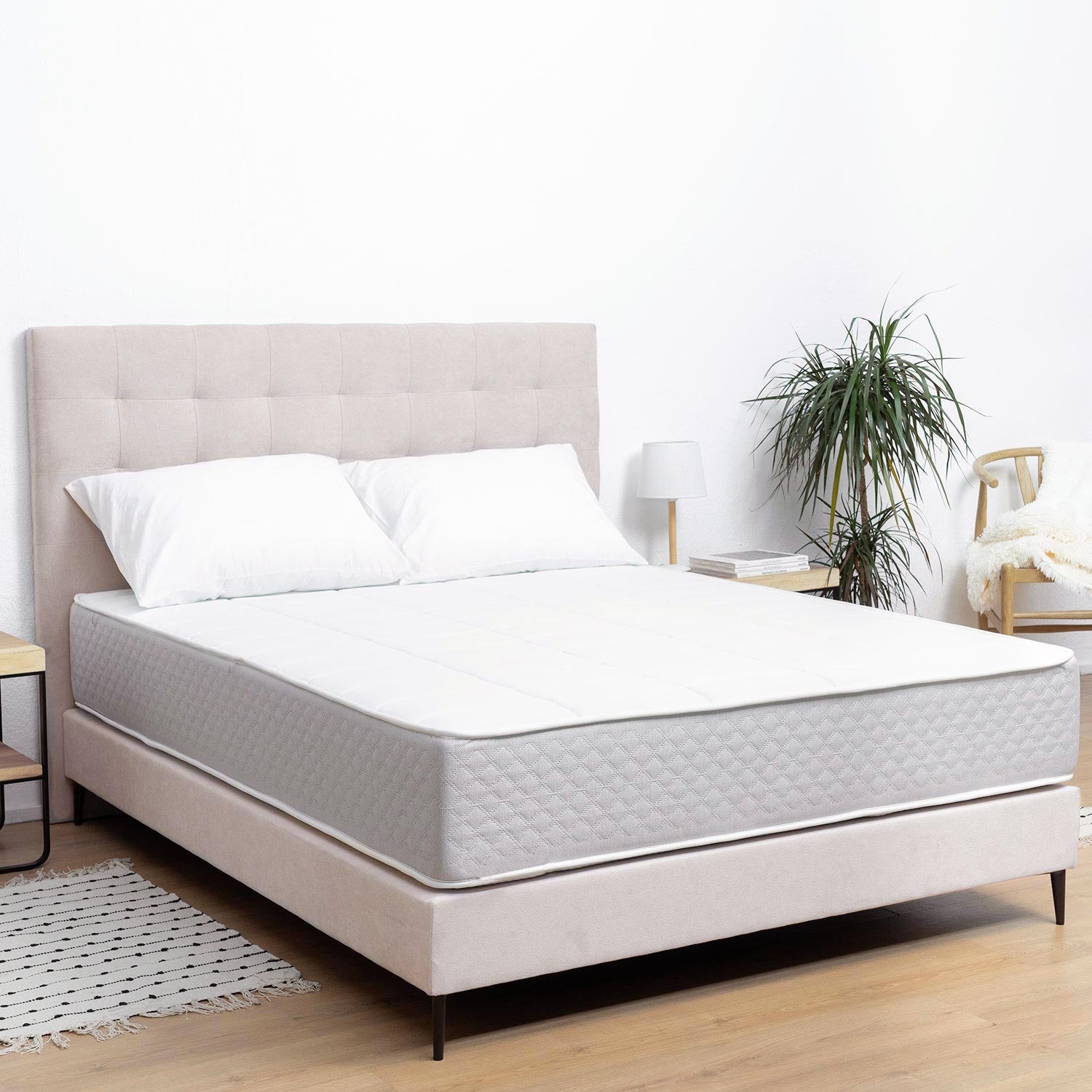 Firan colchón viscoelástico visco gel visco carbono cómodo y uniforme