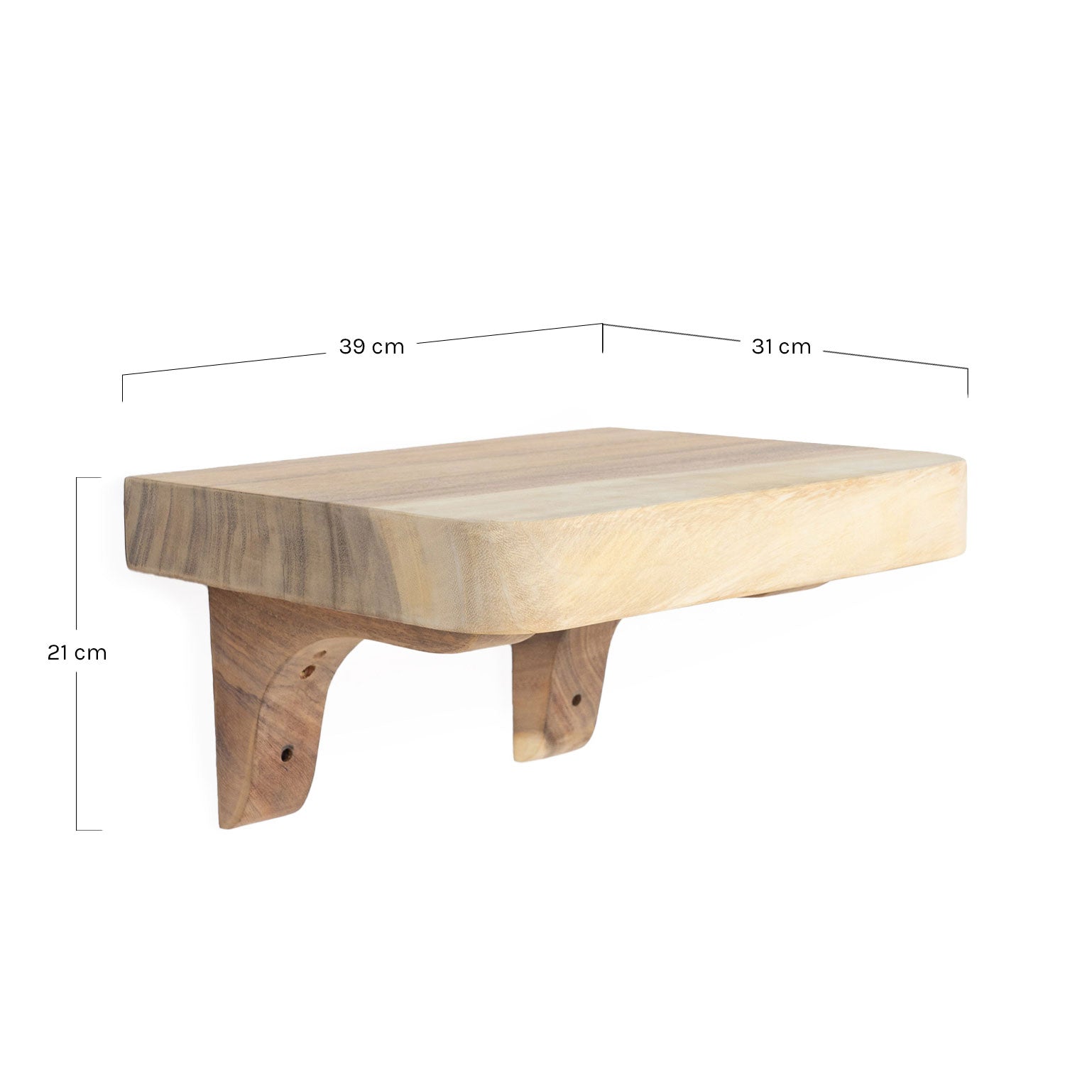 Long Mesita de noche estante madera maciza