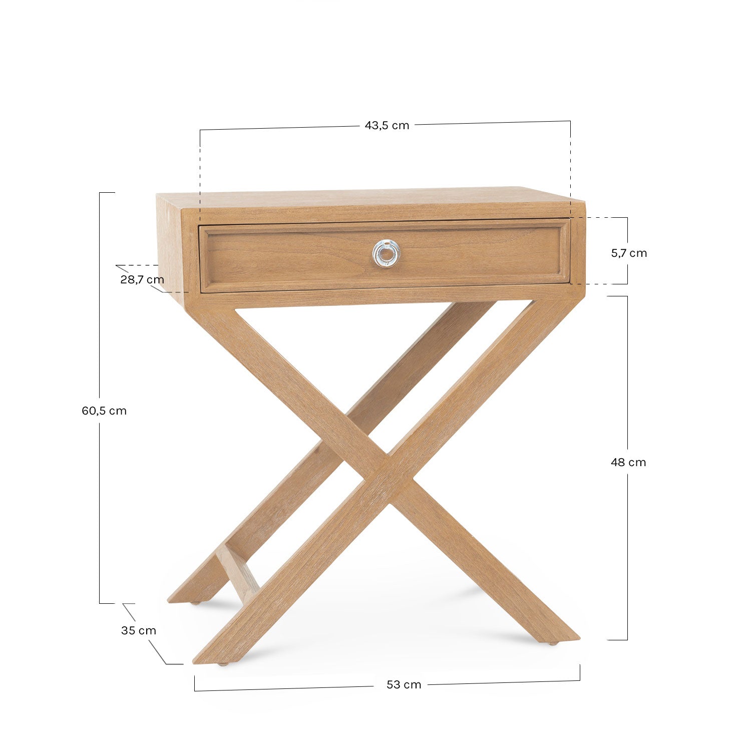 Mill rustic bedside table