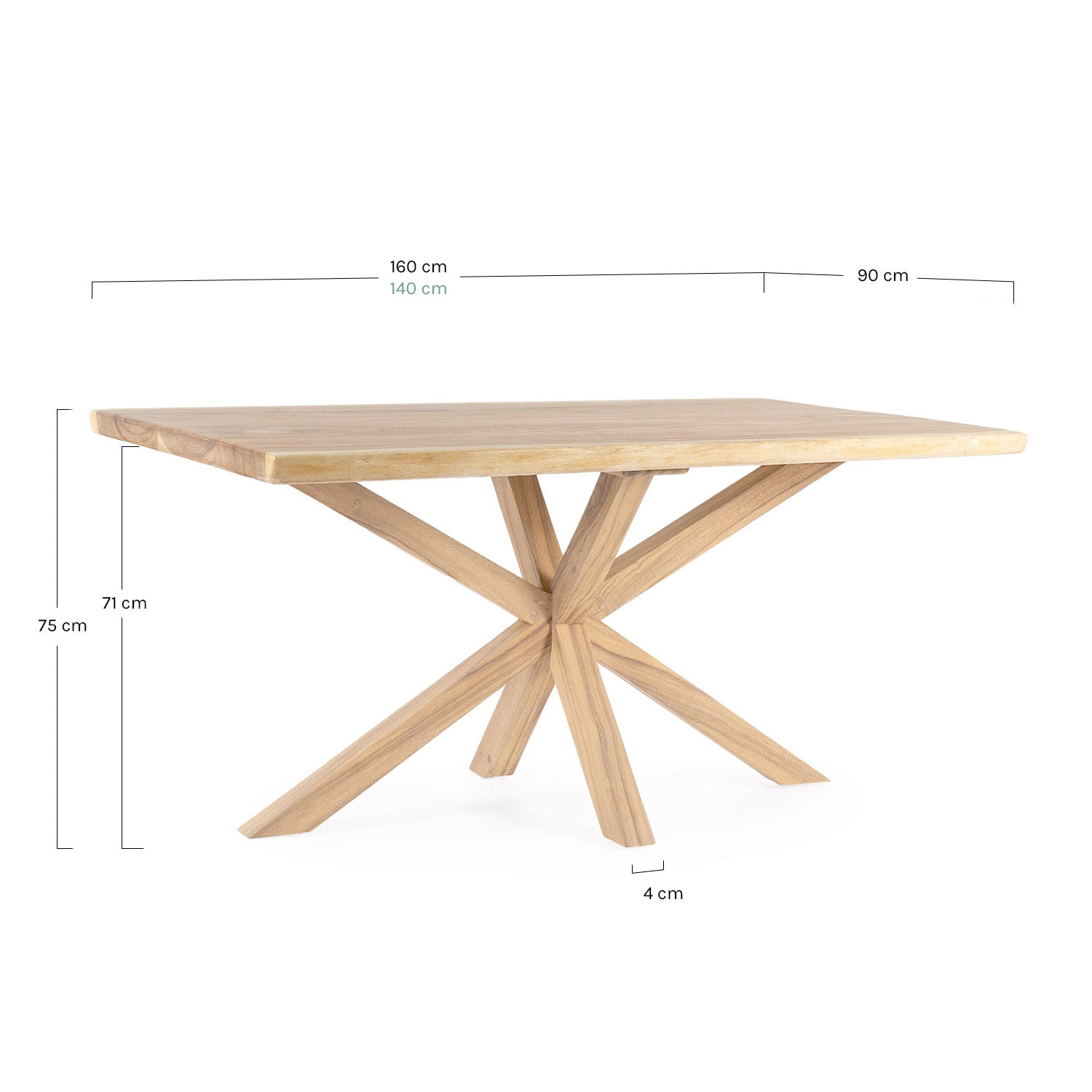 Natura Mesa comedor madera natural