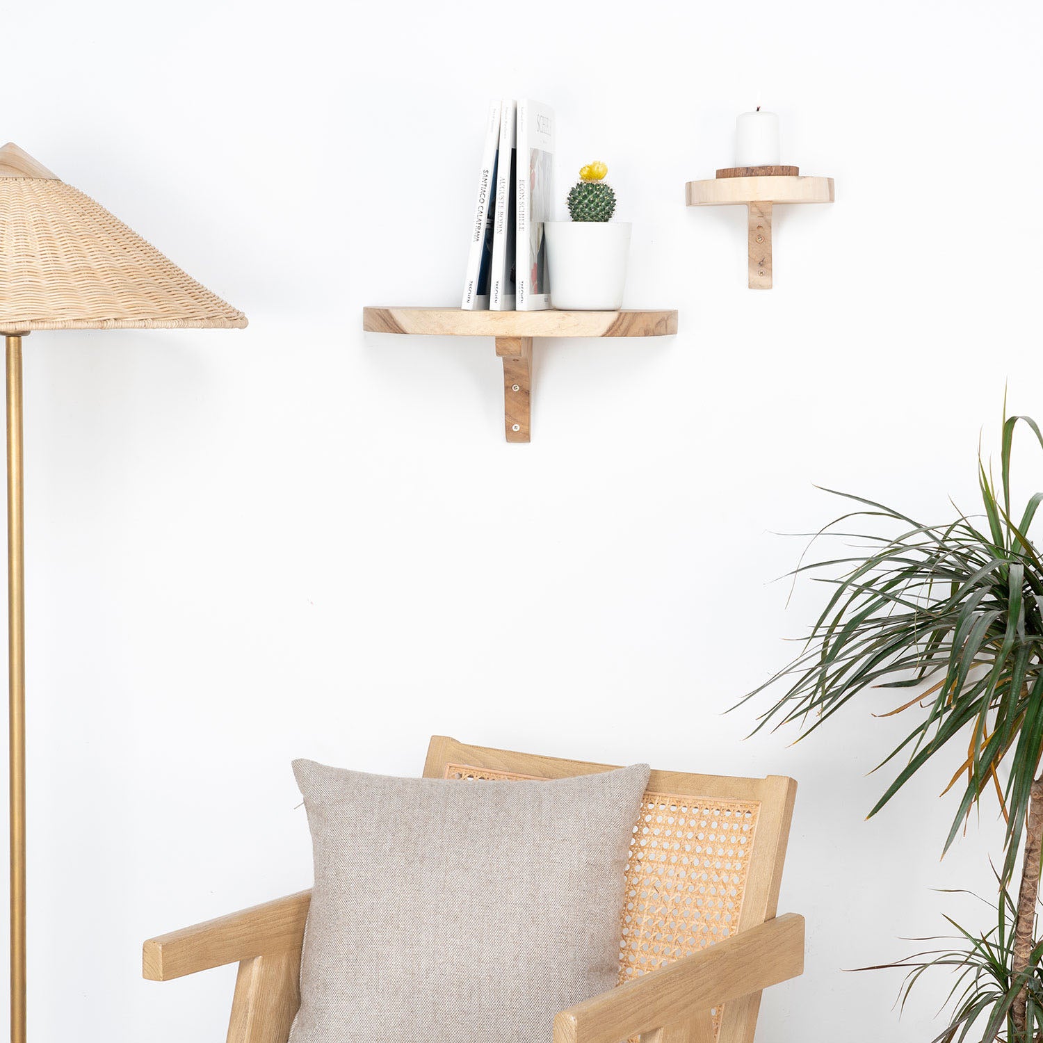 Rang Estantes de pared madera natural