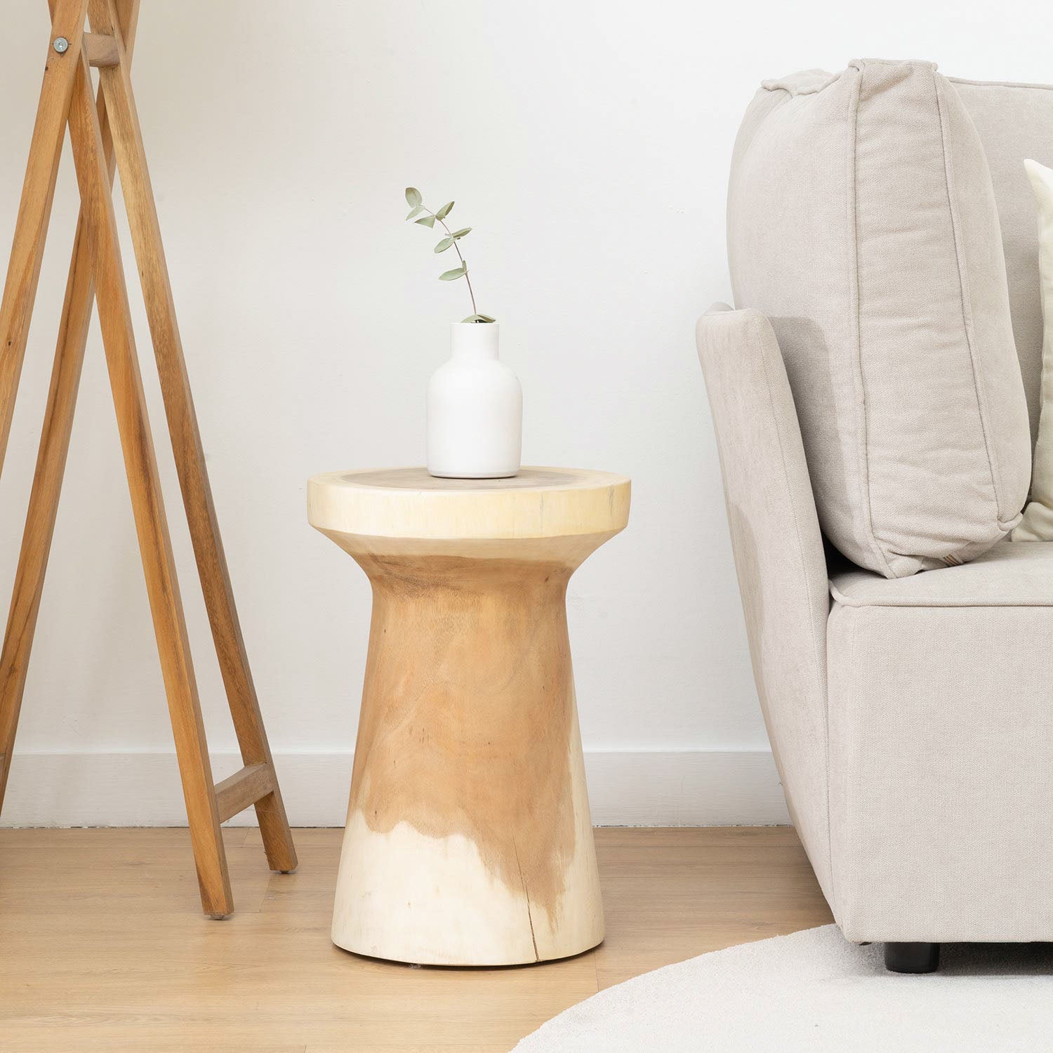 Tadi Mesa auxiliar redonda madera maciza