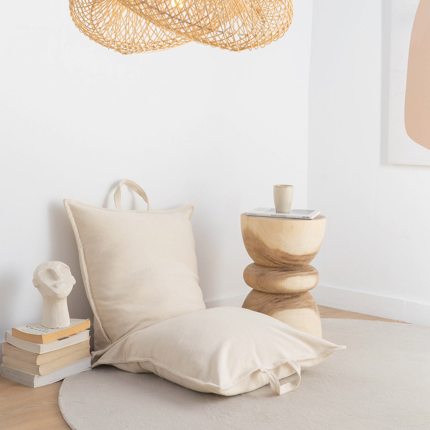 Totem Mesa auxiliar redonda madera