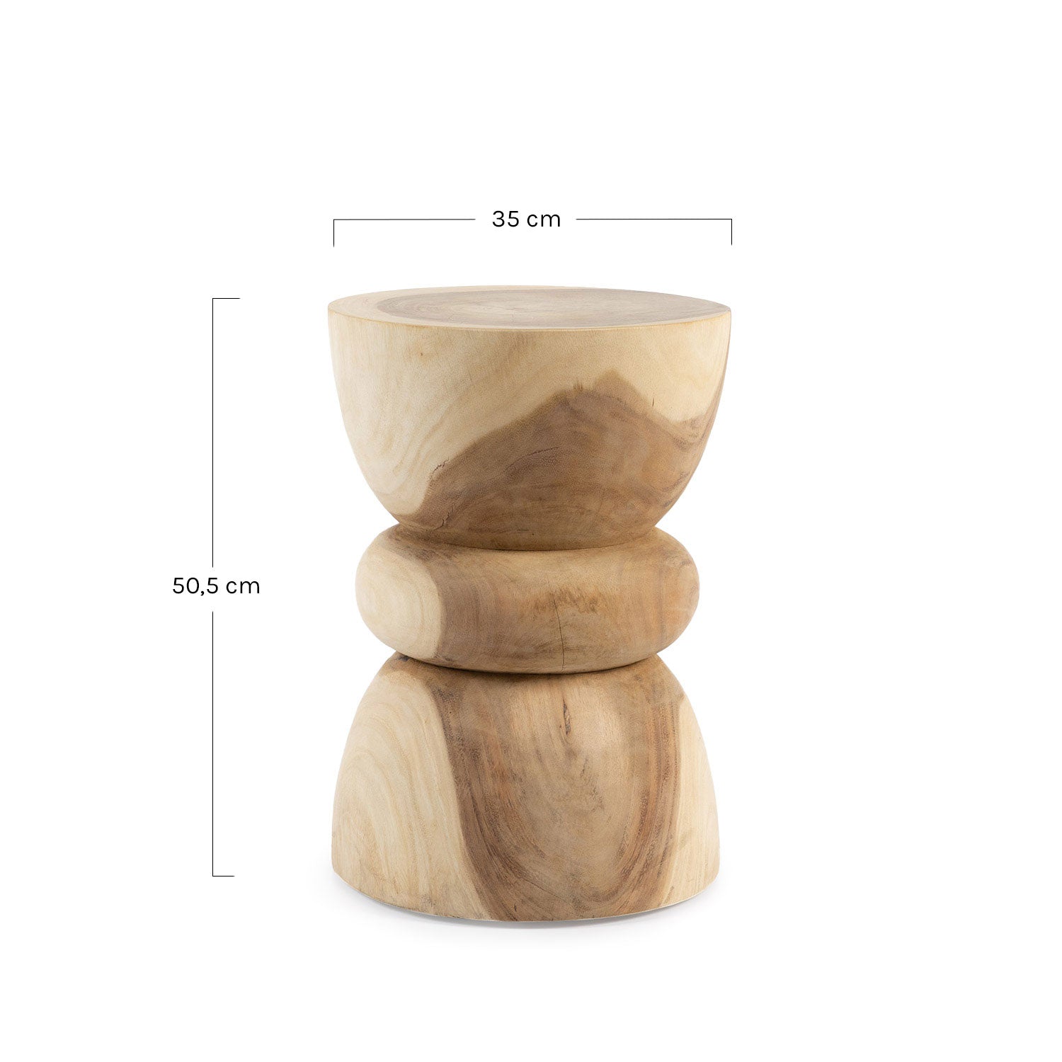 Totem Mesa auxiliar redonda madera