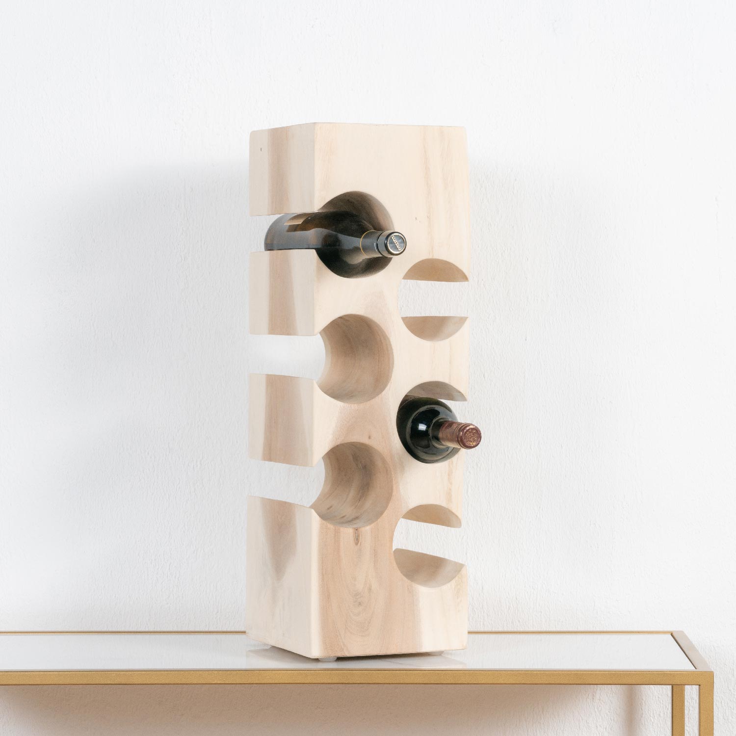 Home Kitchen - Botellero de madera maciza para botellas de vino, protección  del medio ambiente, estilo europeo