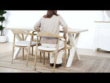 Legacy Mesa comedor madera color blanco y natural