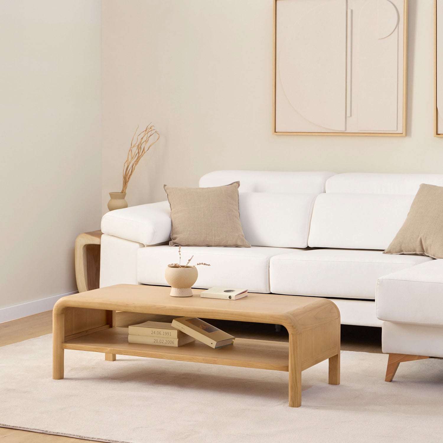 PACK TV STAND + COFFEE TABLE BOYD NATURAL