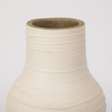 Lina Jarrón cerámica con textura beige