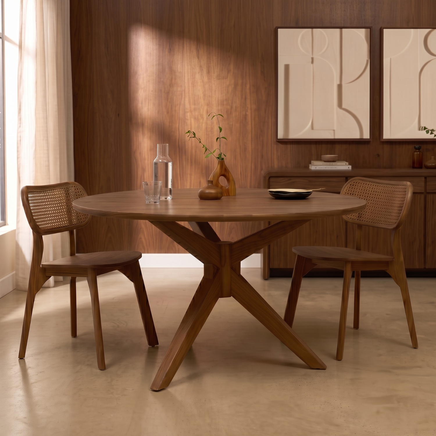 Tavolo Skan Legno Mocca