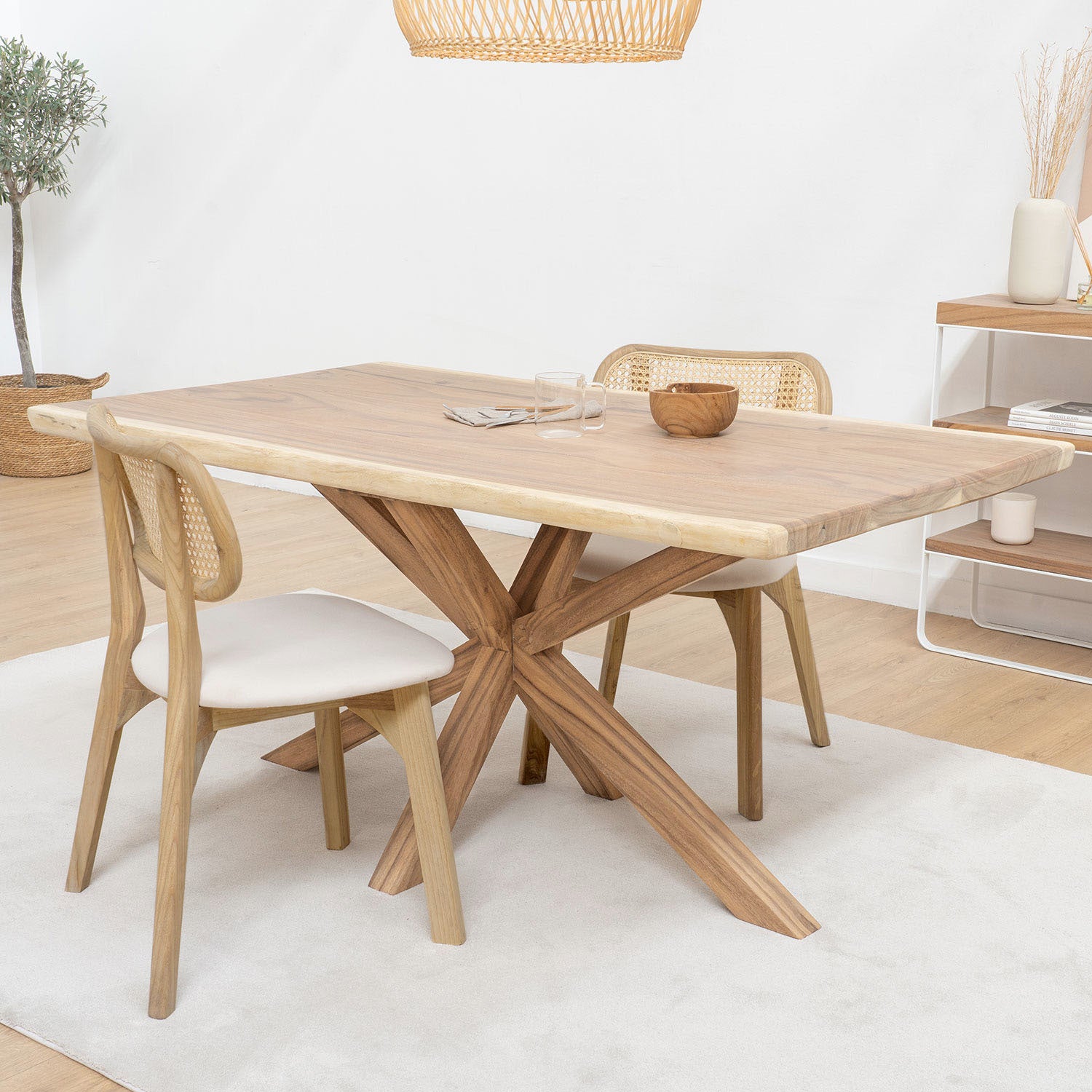 PACK NATURA TABLE + 4 DARI CHAISES