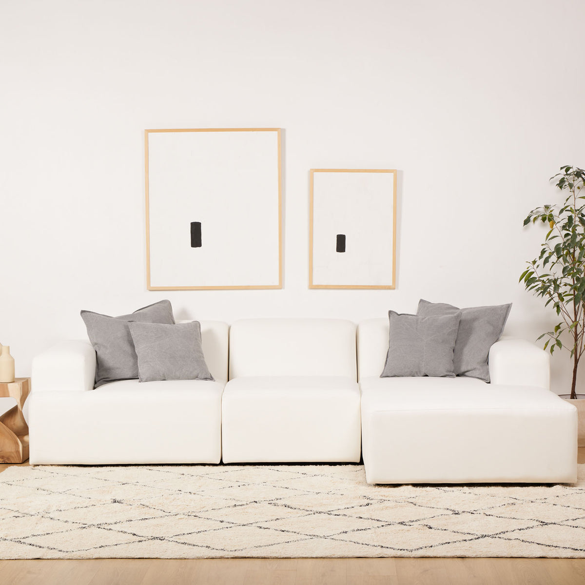 Westwing Divano Posti Black Friday Tavolino Combinato, Set Di