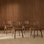Pack 4 sedie Dari Wood Mocca