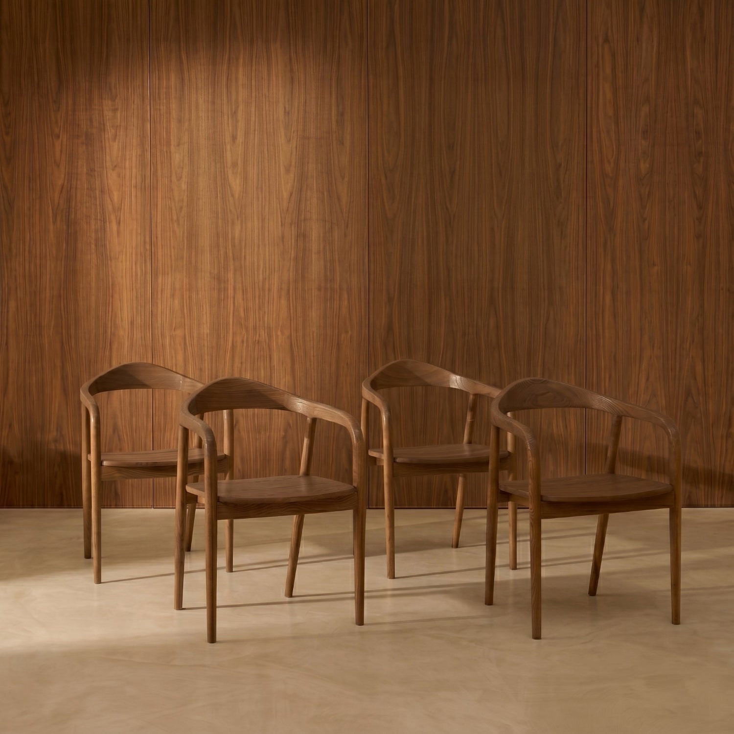 Pack 4 Mode Wood Mocca chairs