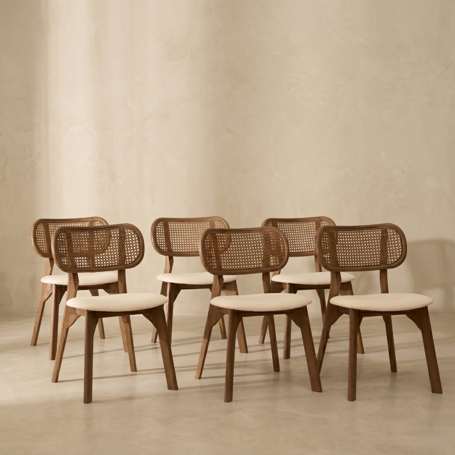 Pack 6 Dari Mocca chairs