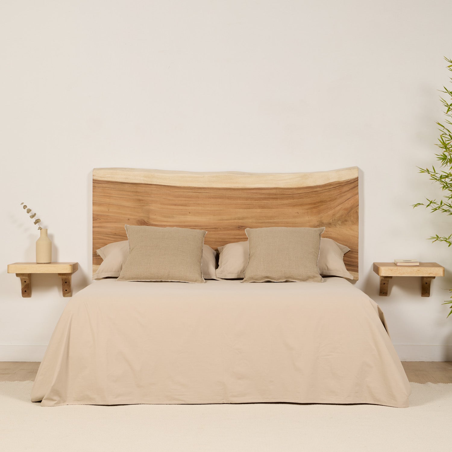 PACK NATURA HEADBOARD + 2 BEDSIDE TABLES LONGI