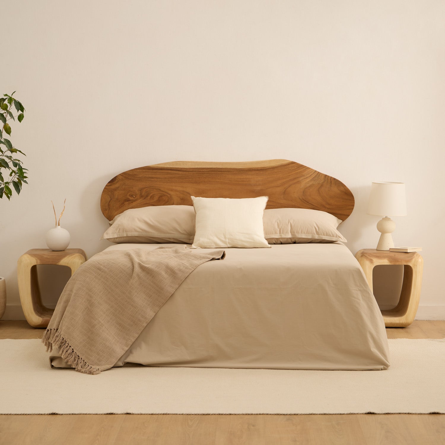 PACK HEADBOARD SENDI + 2 BEDSIDE TABLES NILA