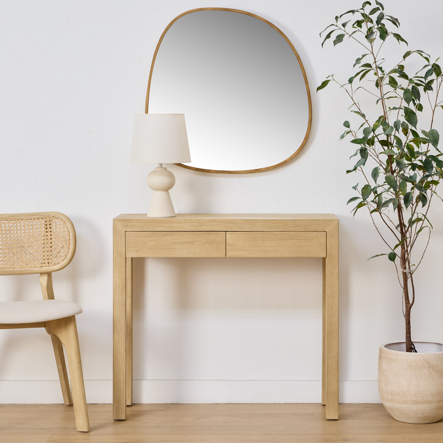 PACK SIDE TABLE QUEBEC + MIRROR STEIN