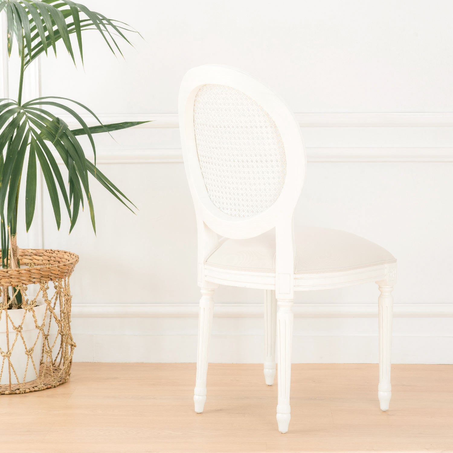 PACK 4 CHAISES BLANCHE ROUNDED