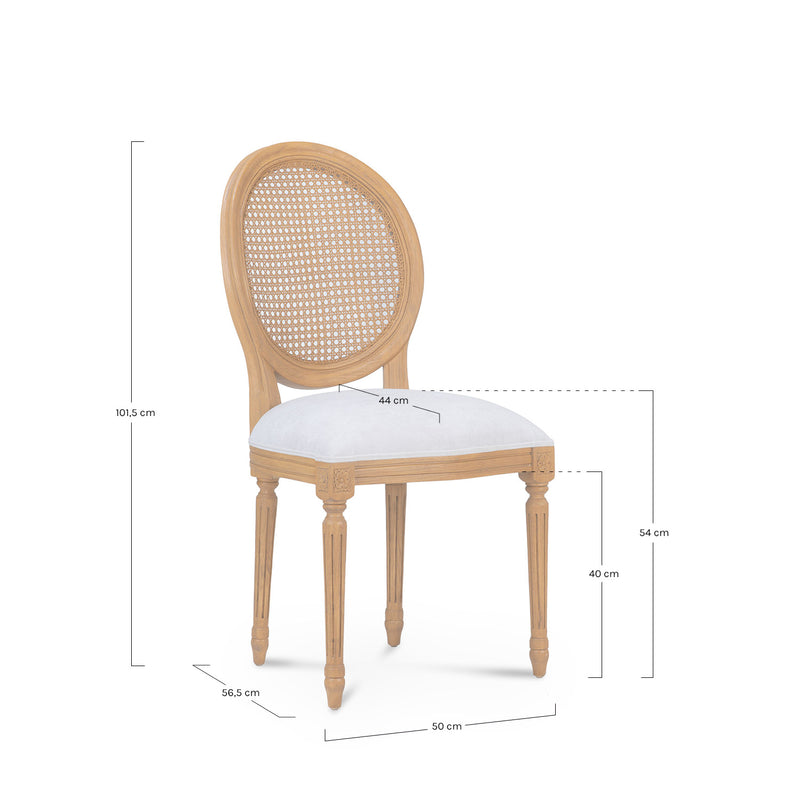 PACK 4 ROUNDED BEIGE CHAIRS 