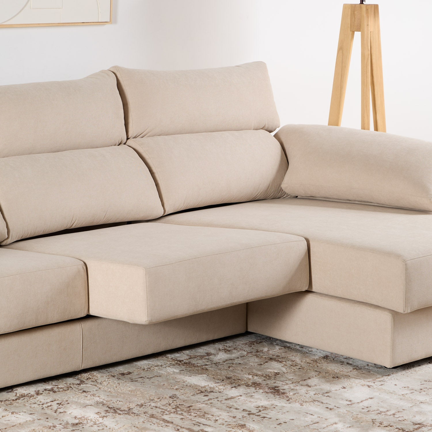 Sofá Melati 3 plazas con chaiselongue