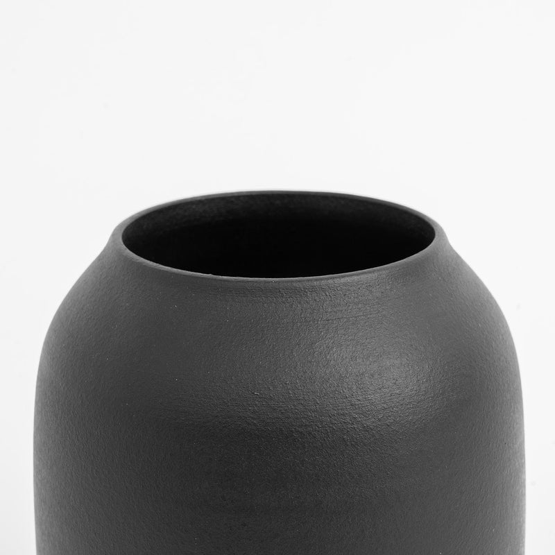 Yalu Jarrón negro cerámica 