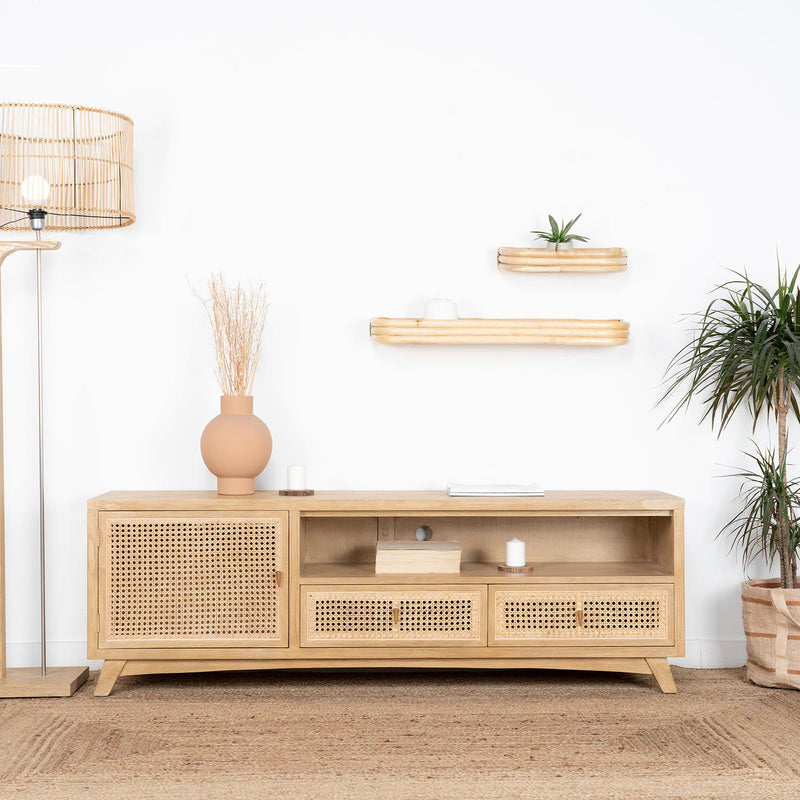 Mueble TV madera natural - Naturshome