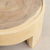 Kori Mesa de centro redonda de madera maciza
