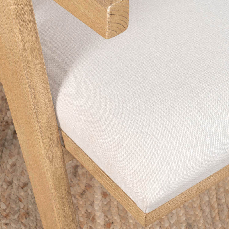 Kote Silla madera y ratán asiento tapizado