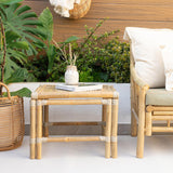 Lase Mesa auxiliar jardín bambú