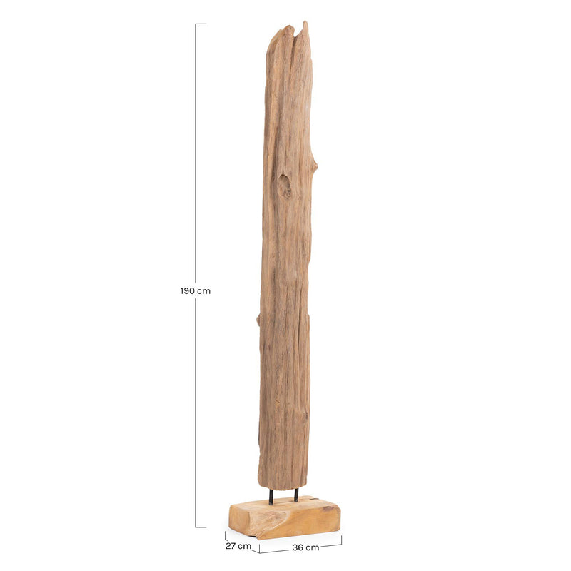 Organic L Lámpara de pie madera