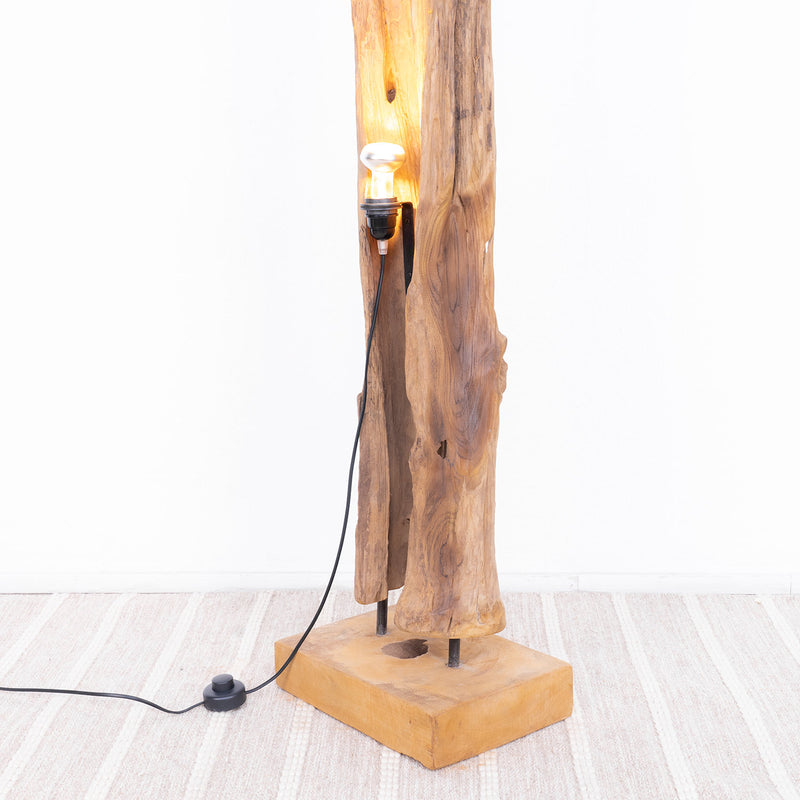 Organic L Lámpara de pie madera